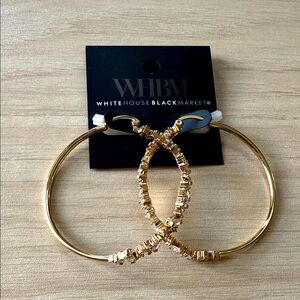 New WHBM hoop earrings